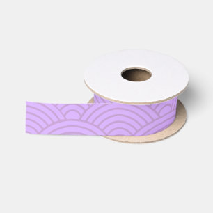 Japanisch Seigaiha Wave Ribbon Liliac Lila Satinband