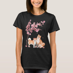 Japanisch Shiba Inu Cherry Blossom Blume Sakura Tr T-Shirt