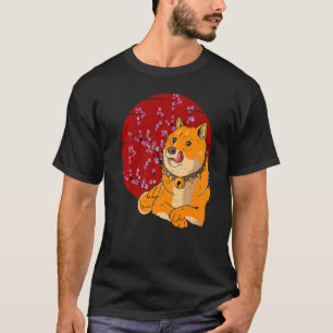 Japanisch Shiba Inu Dog Cherry Blossom T-Shirt