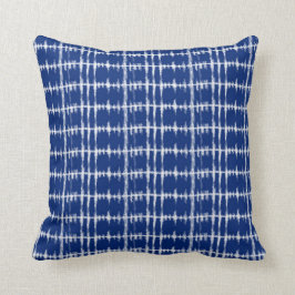 Japanisch Shibori Gefärbte Krawatte Print Indigo Kissen