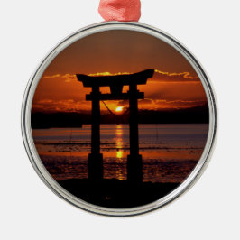 Japanisch Shrine Nagao Ornament Aus Metall