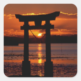 Japanisch Shrine Nagao Quadratischer Aufkleber