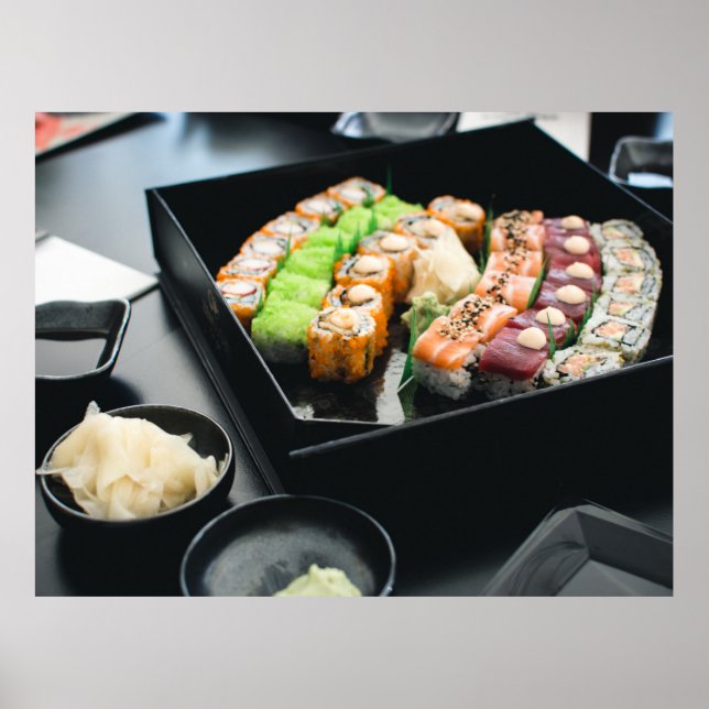 Japanisch Sushi Bento Box Asian Food Poster (Vorne)