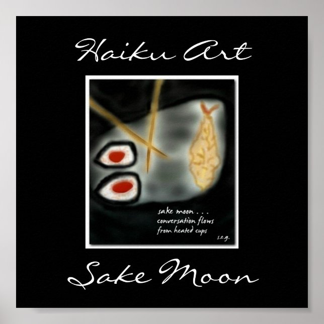 Japanisch Sushi Haiku Art Print Poster (Vorne)