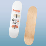 Japanisch Sushi Skateboard<br><div class="desc">Sushi,  Nigiri und Maki rollen köstliche Speisen für diejenigen,  die Liebe,  japanische Küche zu essen.</div>