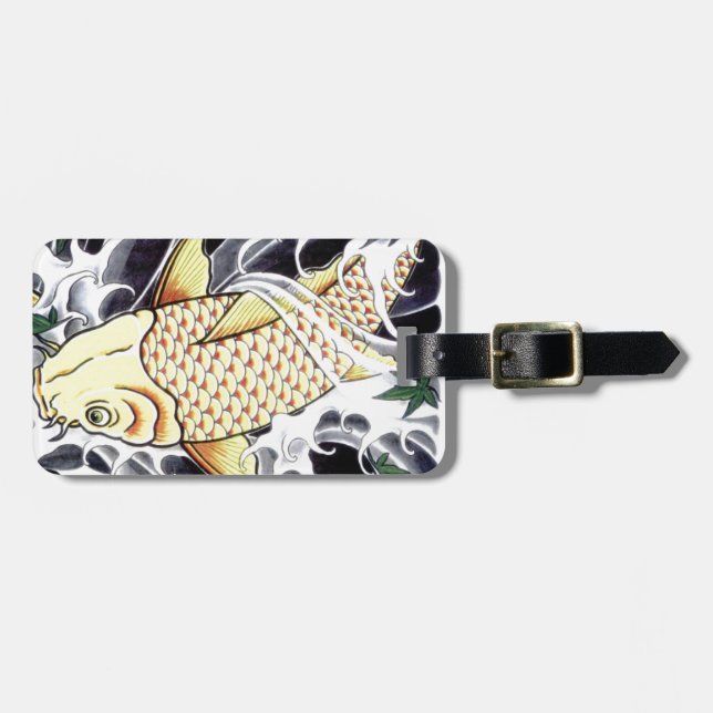 Japanisch Tattoo Koi Fish Design Gepäckanhänger (Vorderseite horizontal)