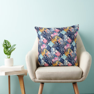 Japanisch Textil dekorative Kimono inspiriert 1 Kissen