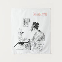 Japanisch, Tinte, Kunst, geisha, Grafik,