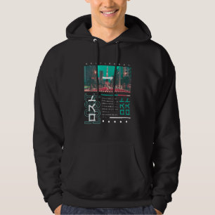 Japanisch Tokyo Cyberpunk Art Streetwear Retro Gra Hoodie