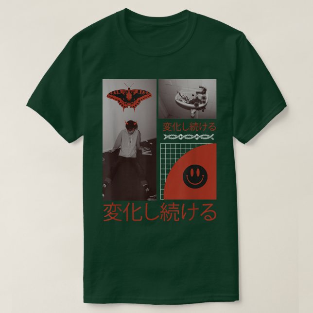 Japanisch traurige Ästhetik Japan Ästhetik T-Shirt (Design vorne)