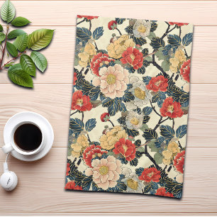 Japanisch Ukiyo-E Art Floral Pattern Geschirrtuch