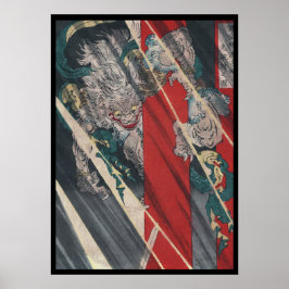 Japanisch Ukiyo-e Yokai Ibaraki Demon von Yoshitos Poster