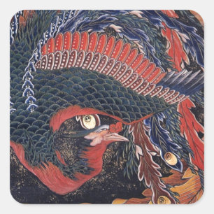 Japanisch Ukiyoe Art vol.9, Katsushika Hokusai Quadratischer Aufkleber