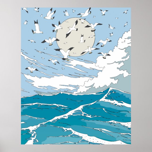 Japanisch Vintag Seqscape Poster (Vorne)