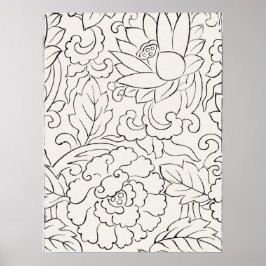 Japanisch Vintag Woodblock Print Yatsuo No Tsubaki Poster