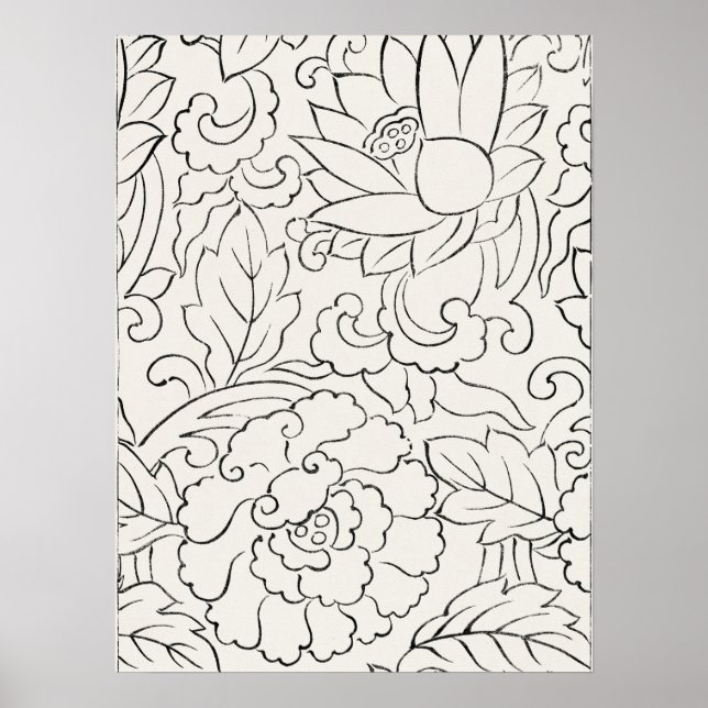 Japanisch Vintag Woodblock Print Yatsuo No Tsubaki Poster (Vorne)