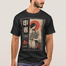 Japanisch Virgo Zodiac | Red Sun Maiden T-Shirt