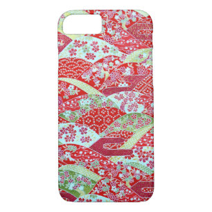 Japanisch Washi Art Red Floral Origami Yuzen Case-Mate iPhone Hülle