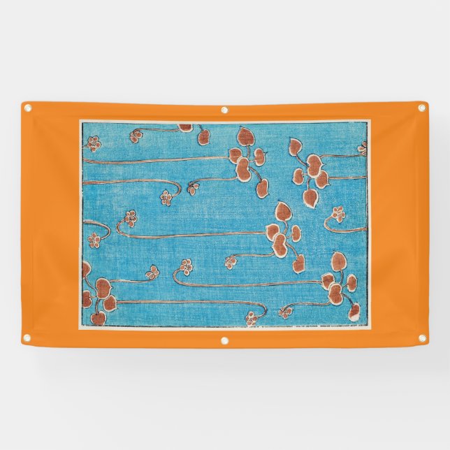 JAPANISCH WOODBLOCK DRUCKEN VON WASSER LILILILIT A BANNER (Horizontal)