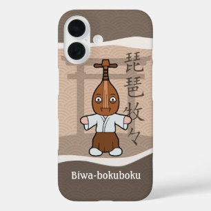 Japanisch Yokai Biwa-bokuboku Lute Man iPhone 16 Hülle