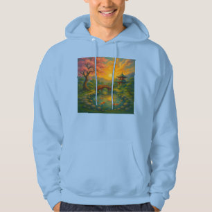 Japanisch Zen Garden Sunset Hoodie