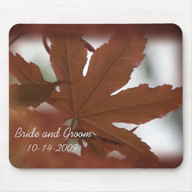 Japanische Ahornleaf-Hochzeit Mousepad (Vorne)