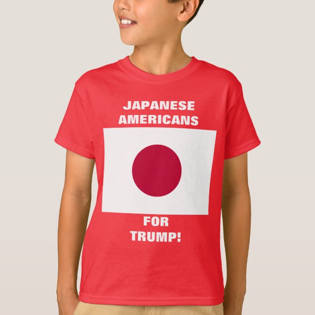 JAPANISCHE AMERIKANER FÜR TRUMP! T-Shirt (Vorderseite)