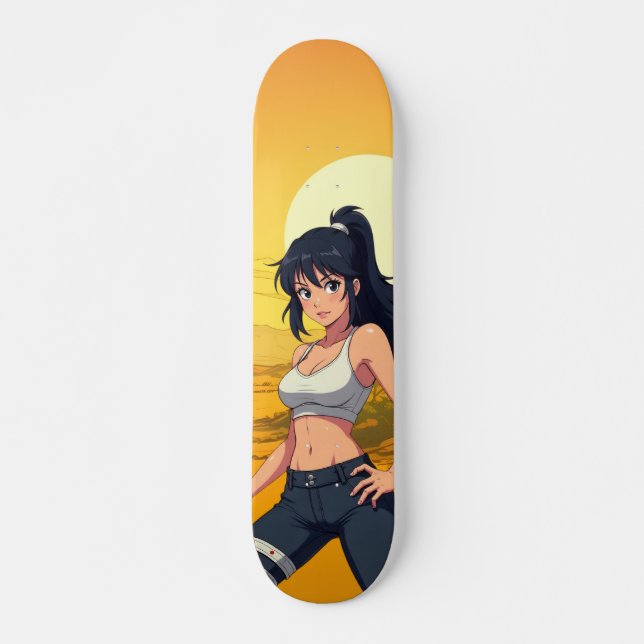 Japanische animierte Wüste Skateboard (Vorne)