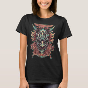 Japanische Antike Samurai Oni Demon Warrior Torii  T-Shirt