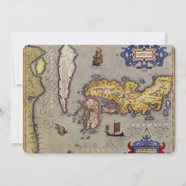 Japanische Antikkarte von Mercator und Hondius (Vorderseite)