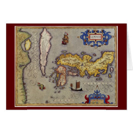 Japanische Antikkarte von Mercator und Hondius