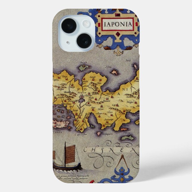 Japanische Antikkarte von Mercator und Hondius Case-Mate iPhone Hülle (Rückseite)