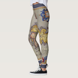 Japanische Antikkarte von Mercator und Hondius Leggings