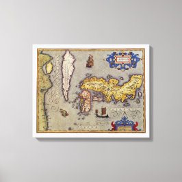 Japanische Antikkarte von Mercator und Hondius Leinwanddruck