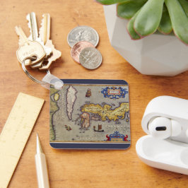 Japanische Antikkarte von Mercator und Hondius Schlüsselanhänger