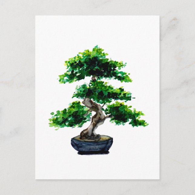 Japanische Aquarellbaum Postkarte (Vorderseite)