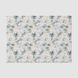 Japanische Aquarellfarben Grün-Gold-Bambus-Dekoupa Seidenpapier