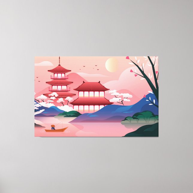 japanische Art Canvas Print Leinwanddruck (Vorderseite)