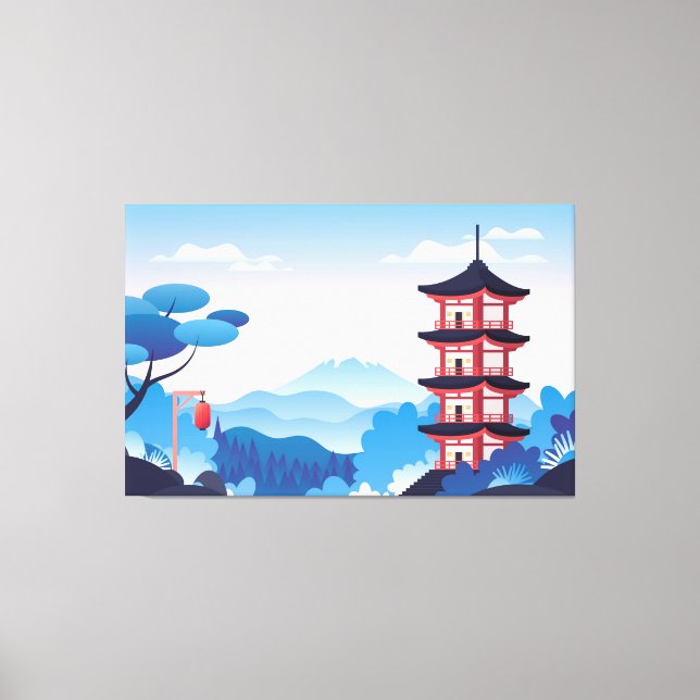 japanische Art Canvas Print Leinwanddruck (Vorderseite)