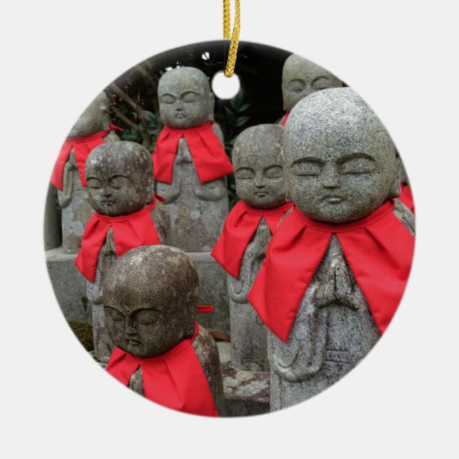 Japanische Art Wächter Gottheit der Kinder Japan Keramikornament (Vorne)