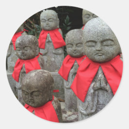 Japanische Art Wächter Gottheit der Kinder Japan Runder Aufkleber
