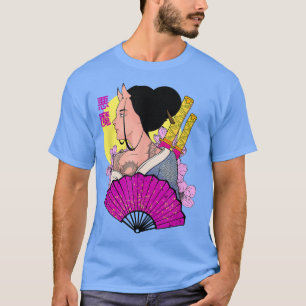 Japanische Ästhetik Geisha Samurai Oni Dämon T-Shirt