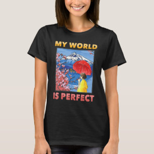 Japanische Ästhetik meine Welt ist perfekt Cherry T-Shirt