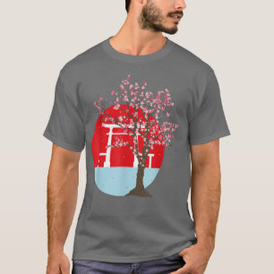 Japanische Ästhetik Rosa Blume Sakura Japan Kirsch T-Shirt
