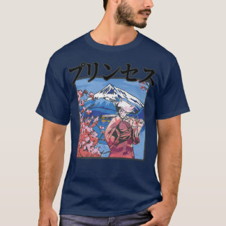 Japanische Ästhetik - Samurai Girl - Cherry Blosso T-Shirt