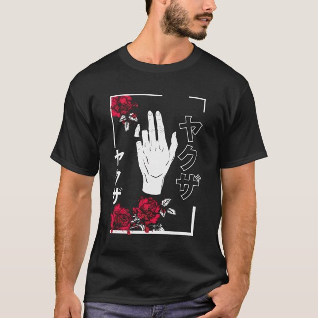 Japanische ästhetische Blume Teenager Männer Fraue T-Shirt (Vorderseite)