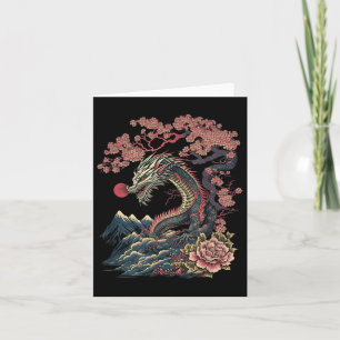 Japanische ästhetische Drache Japanische Kunst Jap Karte