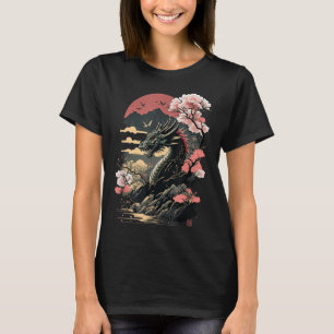 Japanische ästhetische Drache Japanische Kunst Jap T-Shirt