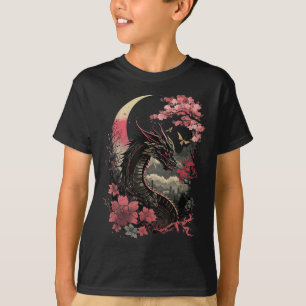 Japanische ästhetische Drache Japanische Kunst Jap T-Shirt