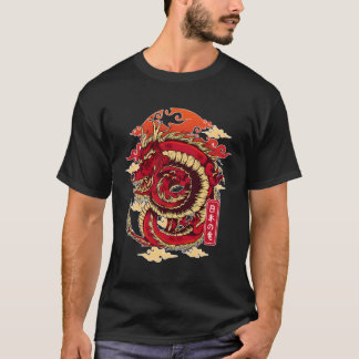 Japanische ästhetische Drache Tokio Japan asiatisc T-Shirt